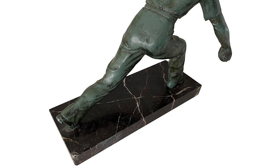 French Boules Player Sculpture - French Decorative Antiques - Sculpture - Petanque Player - Decorative Accessories - Antique Shops Tetbury - adpsantiques - AD & PS Antiques