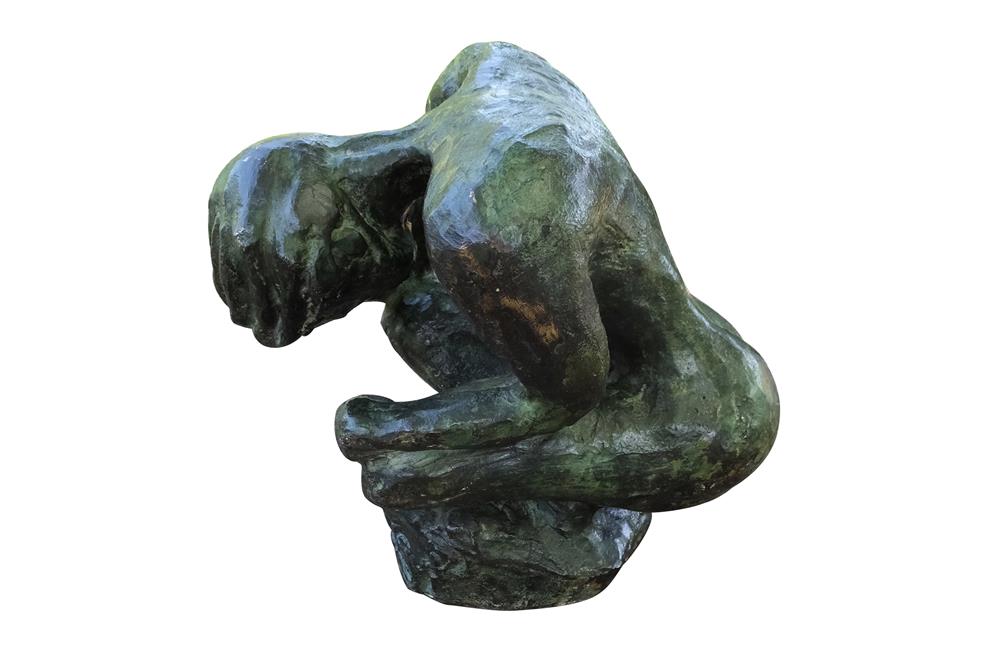 Bronze Sculpture of a Crouching Woman-Bronze Sculpture-Sculpture-Decorative Accessories-art Work-French Antiques-AD & PS Antiques