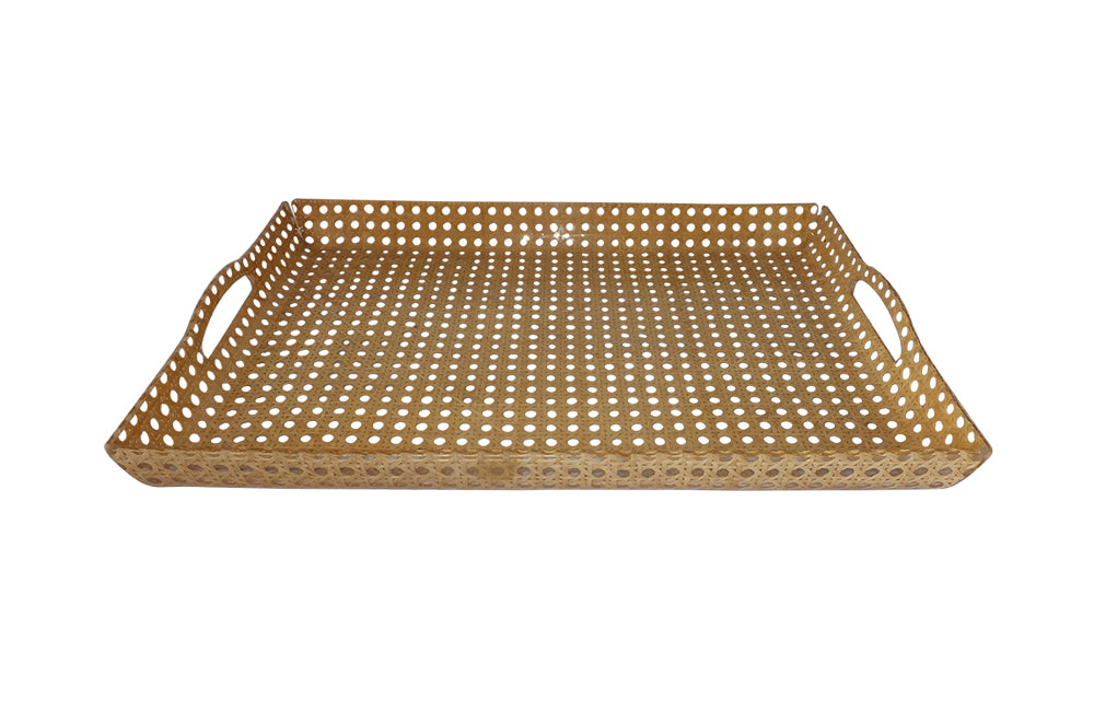 Dior Style Cane & Lucite Cocktail Set-Decorative Accessories-Vintage Accessories-Mid Century Modern-Lucite Bottle Holder-AD & PS Antiques