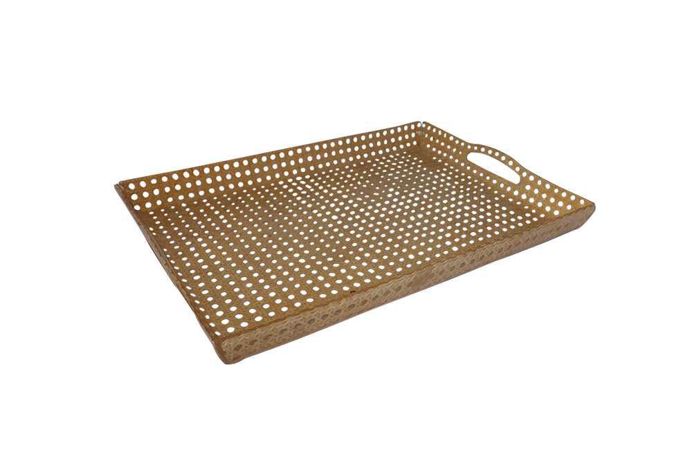 Dior Style Cane & Lucite Cocktail Set-Decorative Accessories-Vintage Accessories-Mid Century Modern-Lucite Bottle Holder-AD & PS Antiques