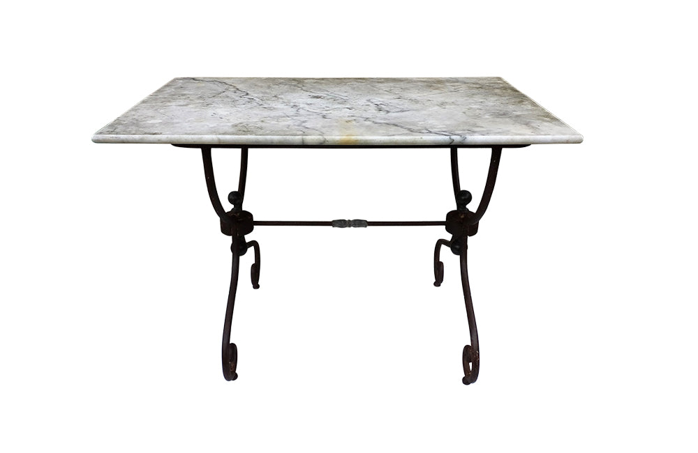 19th Century Patisserie Table- French Bistro Table-Butchers Table-French Garden Table-Antique Table-French Antiques-Garden Antiques-Console Tables-Side Tables-AD & PS Antiques