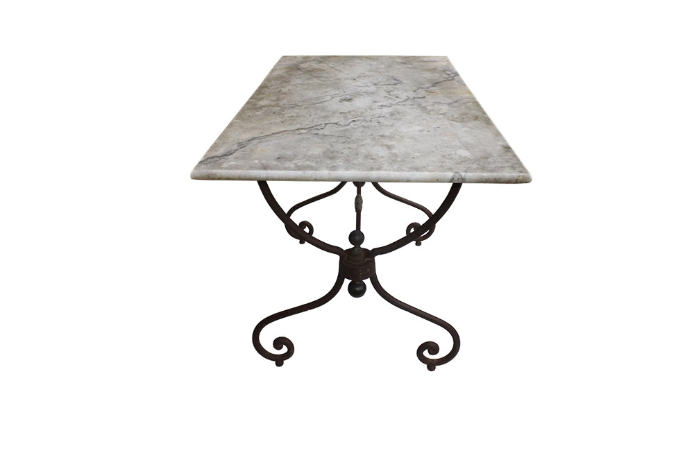 19th Century Patisserie Table- French Bistro Table-Butchers Table-French Garden Table-Antique Table-French Antiques-Garden Antiques-Console Tables-Side Tables-AD & PS Antiques