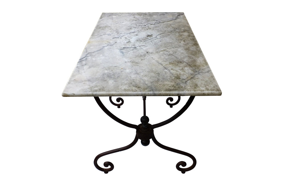 19th Century Patisserie Table- French Bistro Table-Butchers Table-French Garden Table-Antique Table-French Antiques-Garden Antiques-Console Tables-Side Tables-AD & PS Antiques
