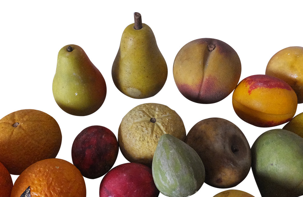 Collection of marble fruit-trompe l'oiel-decorative antiques-italian marble fruit-Italian Antiques-AD & PS Antiques