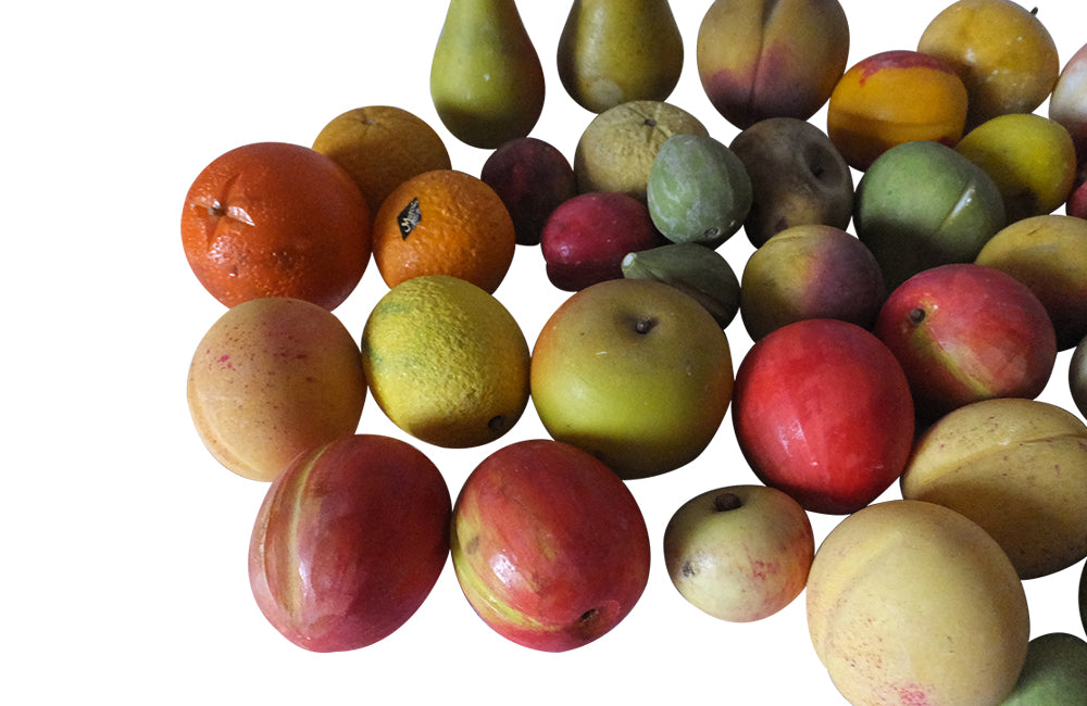 Collection of marble fruit-trompe l'oiel-decorative antiques-italian marble fruit-Italian Antiques-AD & PS Antiques