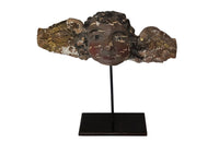 18TH CENTURY CARVED WINGED ANGEL HEAD