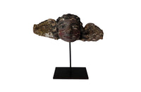 18TH CENTURY CARVED WINGED ANGEL HEAD