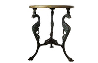 French Iron Gueridon Garden Table-Marble Top Cast Iron Garden Table-Griffin Base-French Garden Antiques-Garden Antiques-Garden Table-Centre Table-Gueridon Table-Tables-AD & PS Antiques