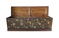 Crewel Work Coffer - Crewel Work Trunk – Trunks - Antique Trunk - French Antiques - Storage Antiques - AD & PS Antiques