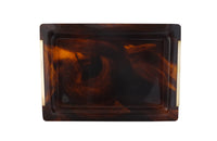 Dior Home Style Faux Tortoiseshell Lucite Tray-Cocktail Tray-Mid Century Modern Accessories-Dior Home Style-Decorative Accessories-Wine & Food Related-French Vintage -AD & PS Antiques