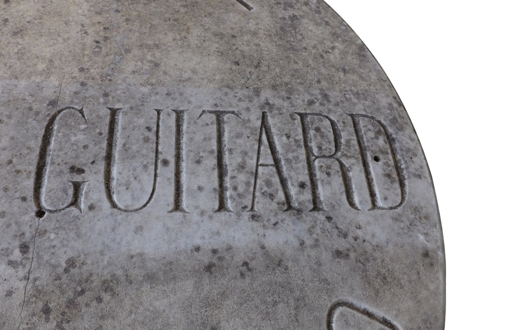 French Distillerie Garden Table - Distillerie Ciron Guitard – Antique Garden Table - Gueridon Table - - French Antiques Table - Garden Antiques - French Garden Table - Antique Garden Table - Advertising Table - Antique Table - AD & PS Antiques