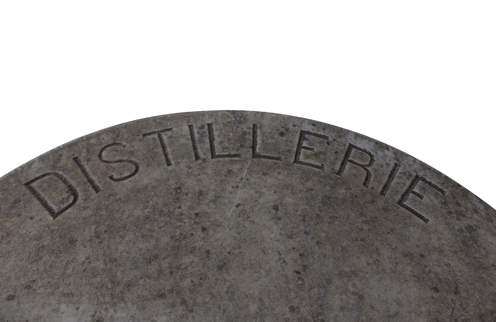 French Distillerie Garden Table - Distillerie Ciron Guitard – Antique Garden Table - Gueridon Table - - French Antiques Table - Garden Antiques - French Garden Table - Antique Garden Table - Advertising Table - Antique Table - AD & PS Antiques