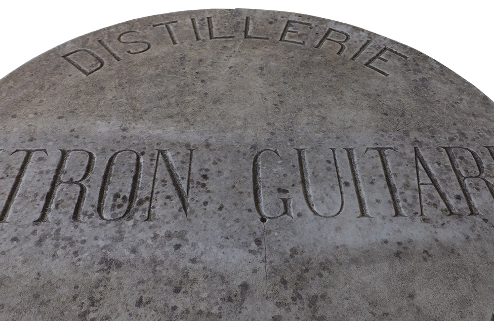 French Distillerie Garden Table - Distillerie Ciron Guitard – Antique Garden Table - Gueridon Table - - French Antiques Table - Garden Antiques - French Garden Table - Antique Garden Table - Advertising Table - Antique Table - AD & PS Antiques