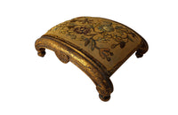 French Antique Embroidered Giltwood Footstool-Antique Footstool-Stools-French Antiques-Antique Textiles-Antique Embroidery-AD & PS Antiques