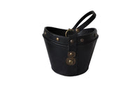 English Leather Waste Paper Basket-English Leather Magazine Holder-Decorative Accessories-Office Accessories-Vintage Accessories-Mid Century Modern-AD & PS Antiques