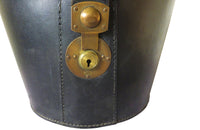 English Leather Waste Paper Basket-English Leather Magazine Holder-Decorative Accessories-Office Accessories-Vintage Accessories-Mid Century Modern-AD & PS Antiques