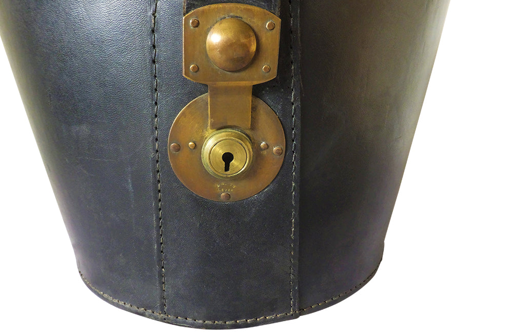 English Leather Waste Paper Basket-English Leather Magazine Holder-Decorative Accessories-Office Accessories-Vintage Accessories-Mid Century Modern-AD & PS Antiques