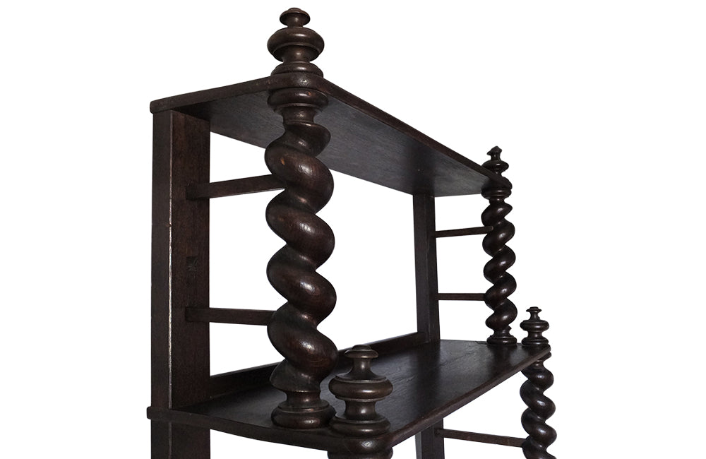 Barley Twist Waterfall Shelves - Antique Shelves - Oak Shelves - French Antique Furniture - Decorative Antique Furniture - AD & PS Antiques