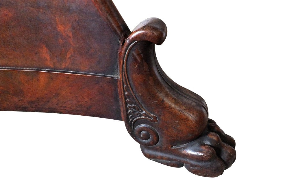 French Charles X Mahogany Gueridon with Marble Top-Antique Gueridon-19th Century Centre Table-Lions Paw Feet-French Antiques-Antique Tables-Tables-AD & PS Antiques