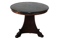 French Charles X Mahogany Gueridon with Marble Top-Antique Gueridon-19th Century Centre Table-Lions Paw Feet-French Antiques-Antique Tables-Tables-AD & PS Antiques