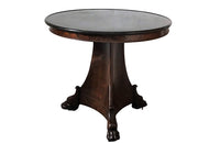 French Charles X Mahogany Gueridon with Marble Top-Antique Gueridon-19th Century Centre Table-Lions Paw Feet-French Antiques-Antique Tables-Tables-AD & PS Antiques