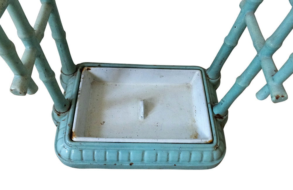 Enamelled Iron Umbrella & Stick Stand - Antique Umbrella Stand - French Antiques - Decorative Antique Furniture - AD & PS Antiques