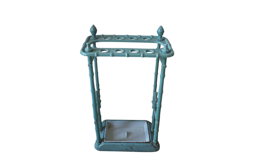 Enamelled Iron Umbrella & Stick Stand - Antique Umbrella Stand - French Antiques - Decorative Antique Furniture - AD & PS Antiques