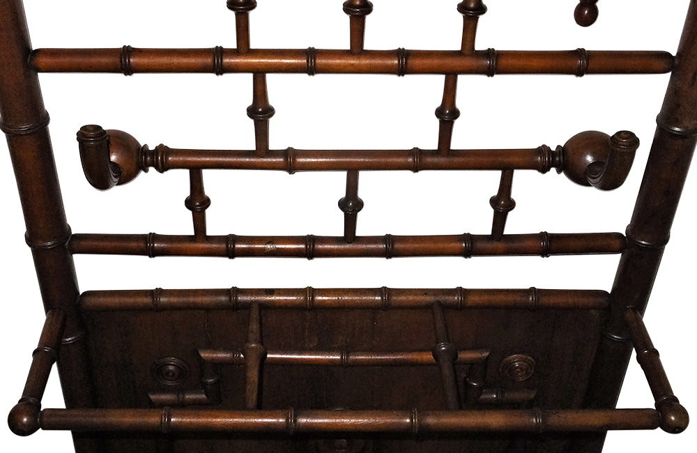 French Faux Bamboo Hallstand - Antique Hall Stand - Portmanteau - Decorative Antiques - Coat Rack - Umbrella & Stick Stand - Antique Shops Tetbury - AD & PS Antiques