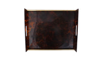 Maison Mercer Faux Tortoiseshell Lucite Tray- Lucite & Brass Tray-Cocktail Tray-Vintage Accessories-Decorative Accessories-Mid Century Modern-French Antiques-AD & PS Antiques