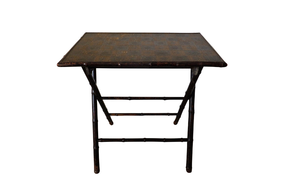 Antique French Folding Faux Bamboo Table-Occassional Tbales-Antique Tables-Side Table-Folding Table-End Table-French Antiques-AD & PS Antiques