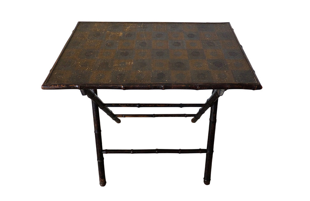 Antique French Folding Faux Bamboo Table-Occassional Tbales-Antique Tables-Side Table-Folding Table-End Table-French Antiques-AD & PS Antiques