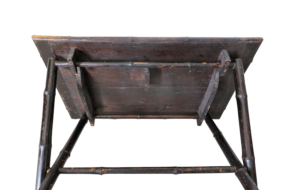 Antique French Folding Faux Bamboo Table-Occassional Tbales-Antique Tables-Side Table-Folding Table-End Table-French Antiques-AD & PS Antiques