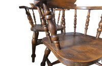 Set of Four Smokers Bows-Smokers Bows-Elm & Beech Armchairs-English Antiques-Armchairs-Dining Chairs-Captains Chairs-AD & PS Antiques