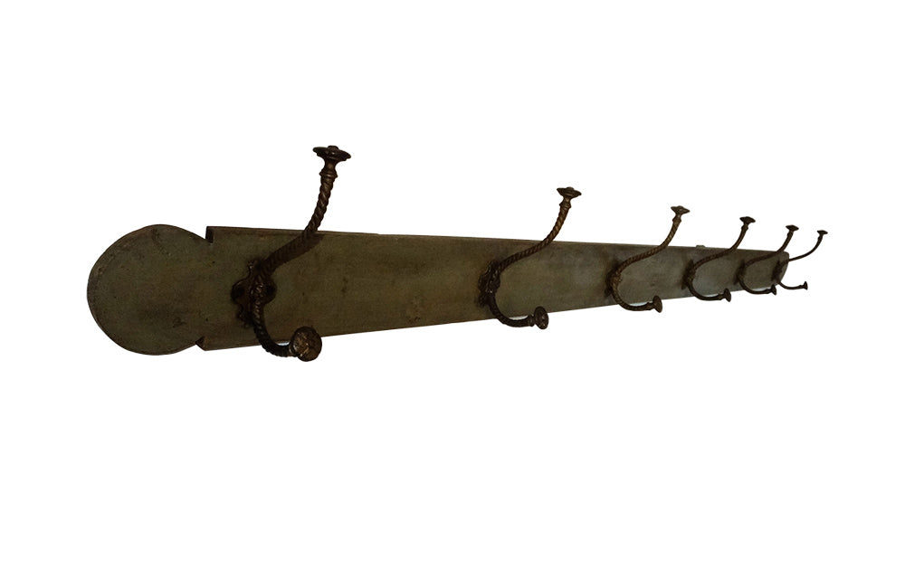 Long Set Of French Coat Hooks - French Antiques- Coat Hooks - Decorative Accessories- AD & PS Antiques