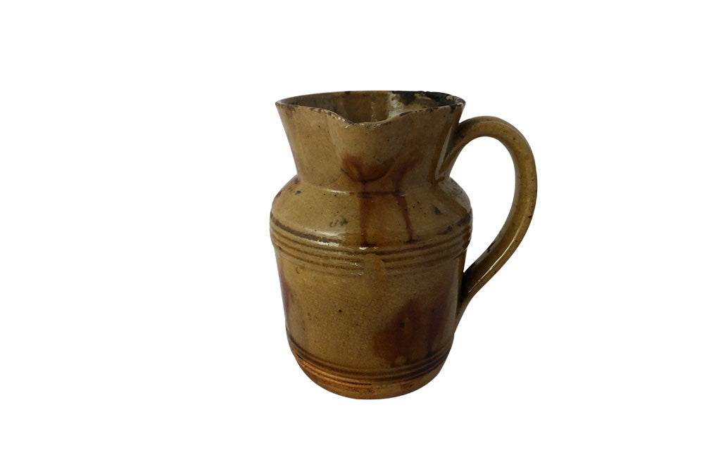 Antique Glazed French Pottery Milk Jug-Antique Ceramics-Ceramics-French Antique pottery-Decorative Accessories-French Antiques-AD & PS Antiques