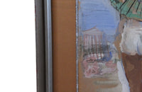 SIGNED GOUACHE FRENCH RIVIERA BEACH SCENE