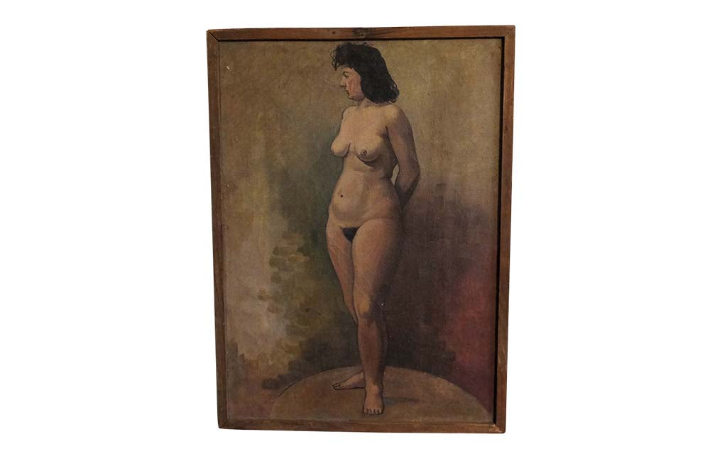 SMALL PAINTING OF A FEMALE FIGURE