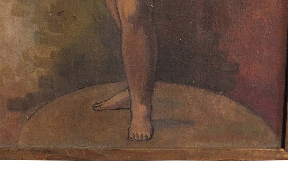 SMALL PAINTING OF A FEMALE FIGURE