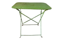 French Green Folding Iron Table - French Garden Antiques - Garden Antiques - Antique Folding Garden Table - Antique Garden Table - Antique Side Table - AD & PS Antiques