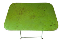 French Green Folding Iron Table - French Garden Antiques - Garden Antiques - Antique Folding Garden Table - Antique Garden Table - Antique Side Table - AD & PS Antiques