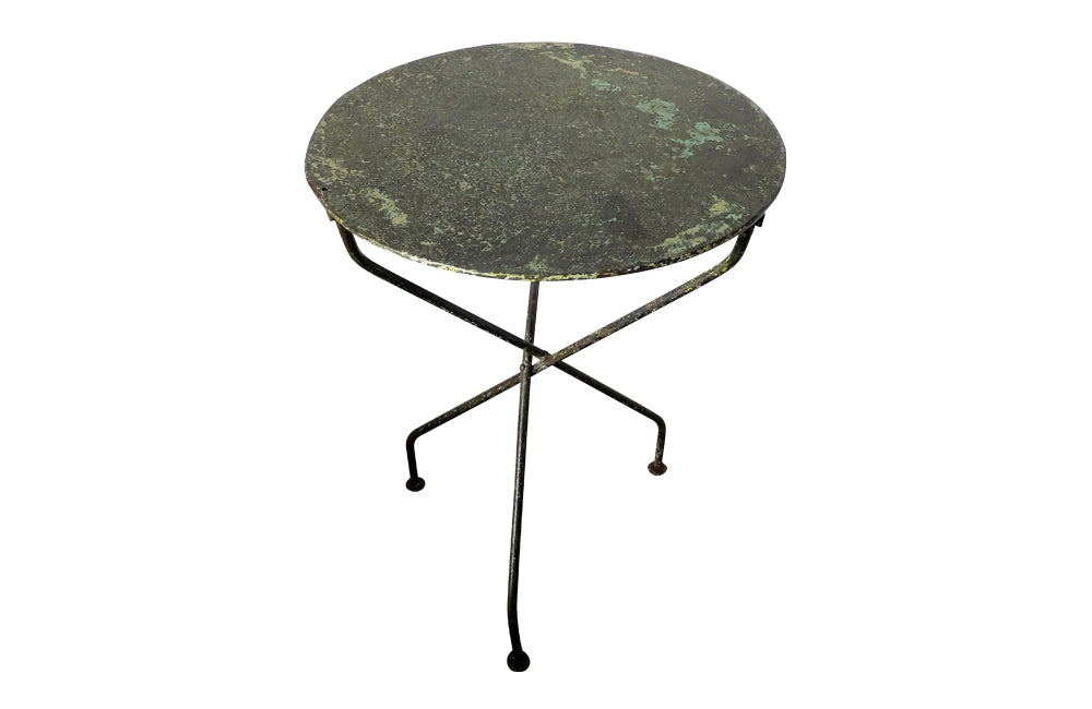 French Folding Iron Garden Table - Antique Garden Table – Vintage Garden Furniture -Garden Antiques - French Antique Furniture - Antique Table – Table - Garden Accessories -AD & PS Antiques