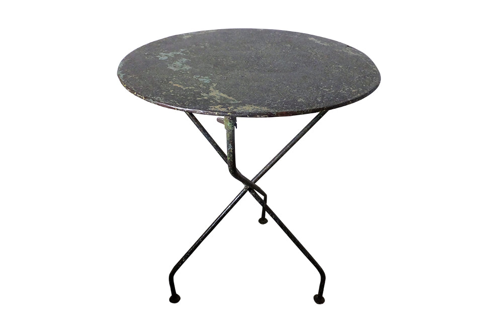 French Folding Iron Garden Table - Antique Garden Table – Vintage Garden Furniture -Garden Antiques - French Antique Furniture - Antique Table – Table - Garden Accessories -AD & PS Antiques