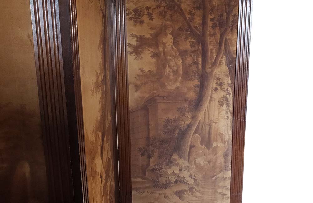 19th Century French Four Panelled Screen - Sepia grisaille – Paravent – Antique Room Divider -Antique Screen - French Antiques - Wall Decoration – Screen – Decorative Antique Furniture - AD & PS Antiques