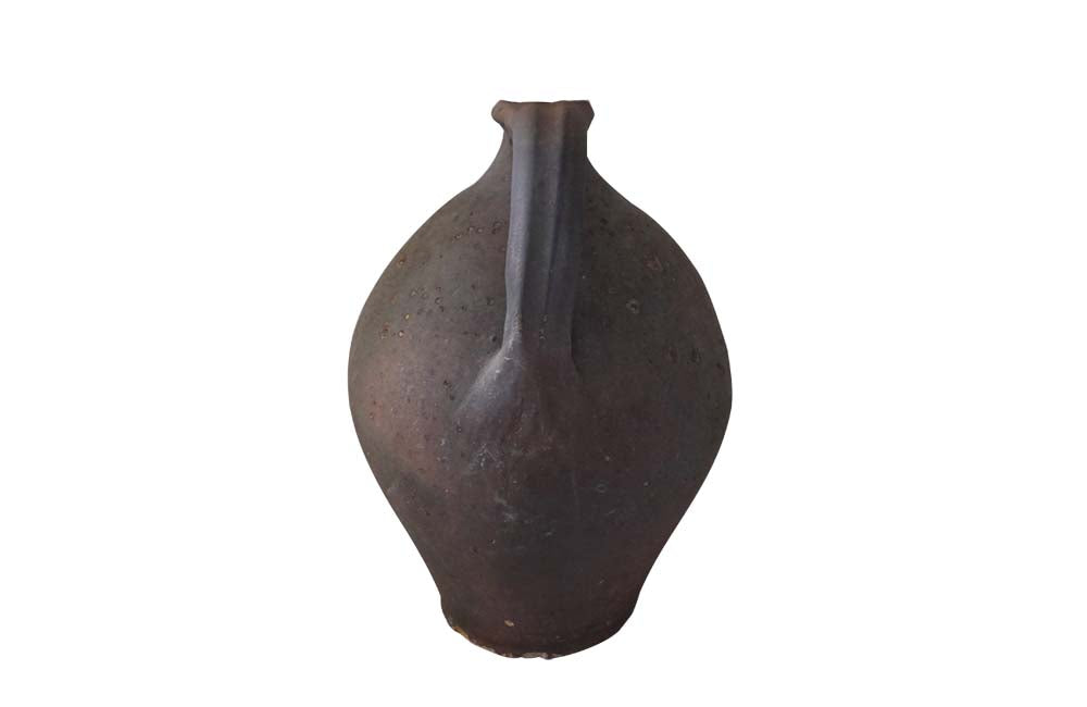 Large French 19th Century Pottery Jug-Ceramics & Glass-Decorative Accessories-Wine & Food Antiques-Antique Pottery-Antique Jug-Burgundy Wine Jug-French Antiques-AD & PS Antiques