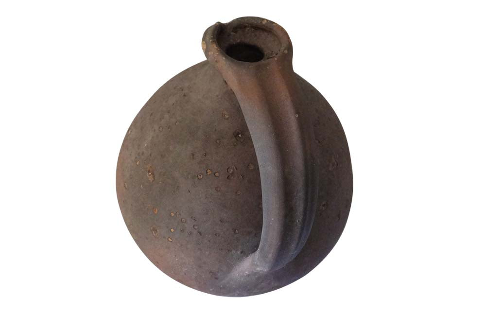 Large French 19th Century Pottery Jug-Ceramics & Glass-Decorative Accessories-Wine & Food Antiques-Antique Pottery-Antique Jug-Burgundy Wine Jug-French Antiques-AD & PS Antiques