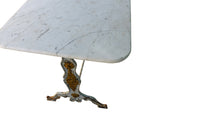 French Bistro Table with Marble Top - Antique French Table - Marble Top Table - French Mid Century Furniture - Vintage Marble Top Table - AD & PS Antiques