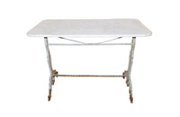 French Bistro Table with Marble Top - Antique French Table - Marble Top Table - French Mid Century Furniture - Vintage Marble Top Table - AD & PS Antiques