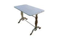 French Bistro Table with Marble Top - Antique French Table - Marble Top Table - French Mid Century Furniture - Vintage Marble Top Table - AD & PS Antiques