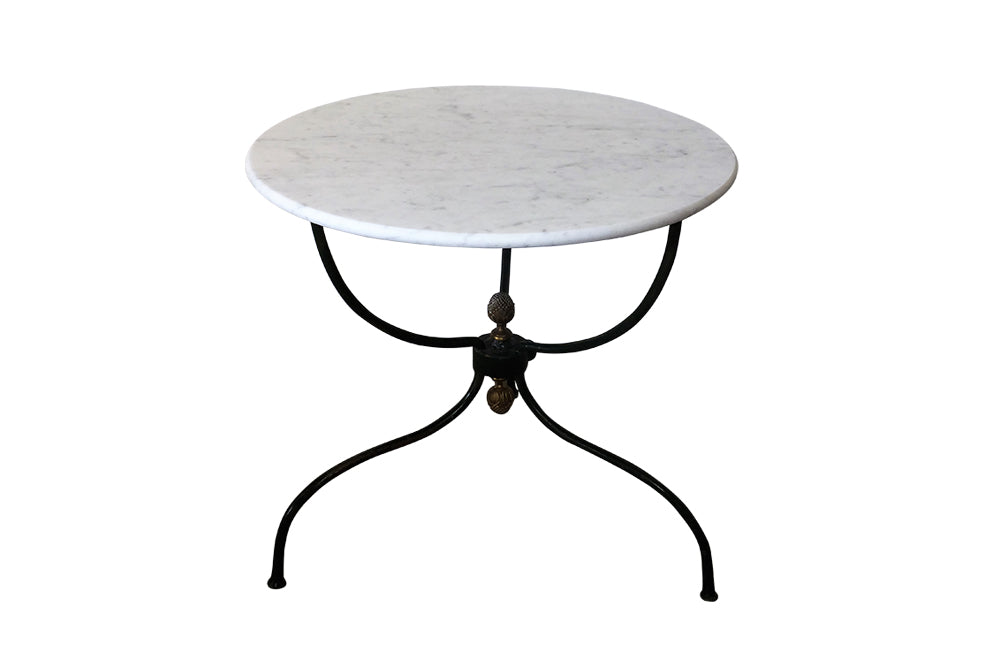 French Marble Top Gueridon - Antique French Table - Antique Marble Top Table - French Antique Furniture - AD & PS Antiques