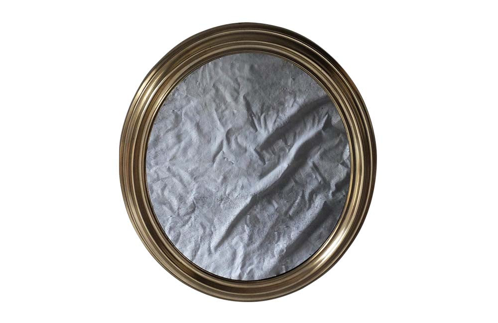 FRENCH OVAL BRASS BISTRO MIRROR